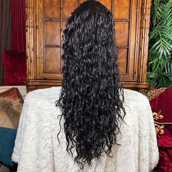 It's A Wig Broadway 30" Lace Front Wavy Color 1B Synthetic Wig - Picture 10 of 16